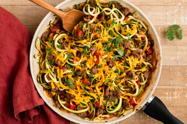 Taco zoodles skillet