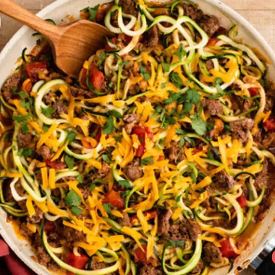 Taco zoodles skillet